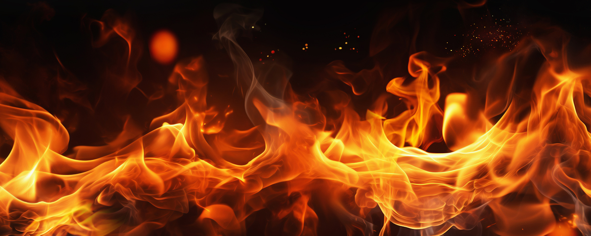 Eine Nahaufnahme von Feuer