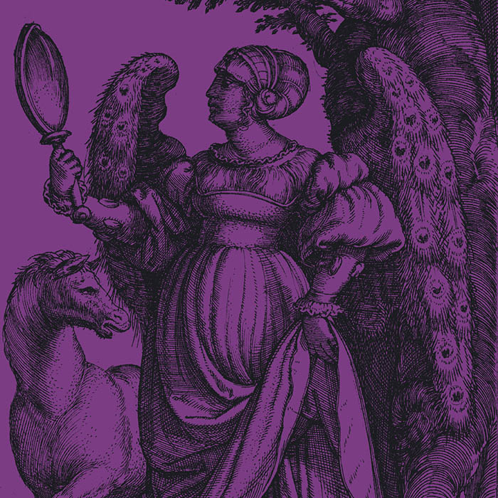 eitle Frau mit Spiegel, historische Darstellung
