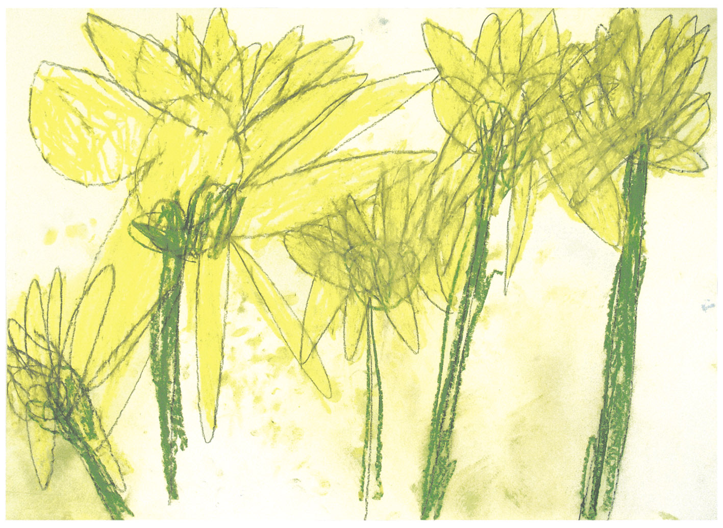 Sonnenblumen gemalt von Andrea E. Leierseder