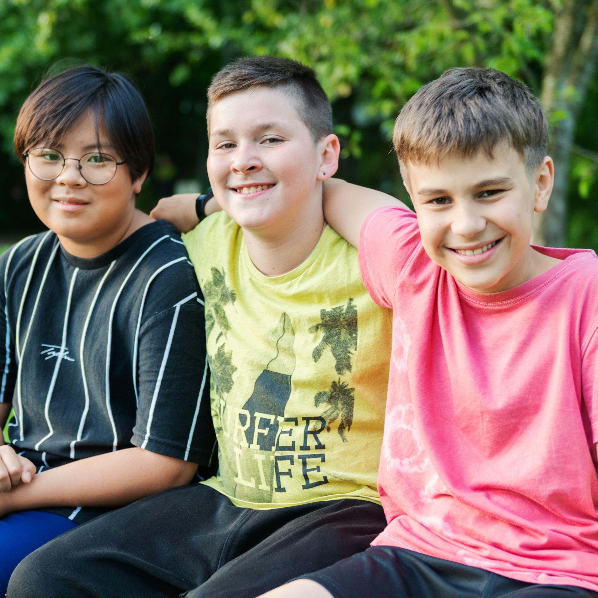 Schüler des Landschulheim Elkofen im Park