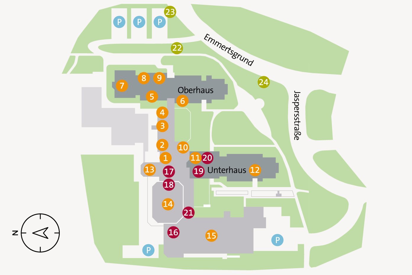 Der Lageplan des Augustinum Heidelberg
