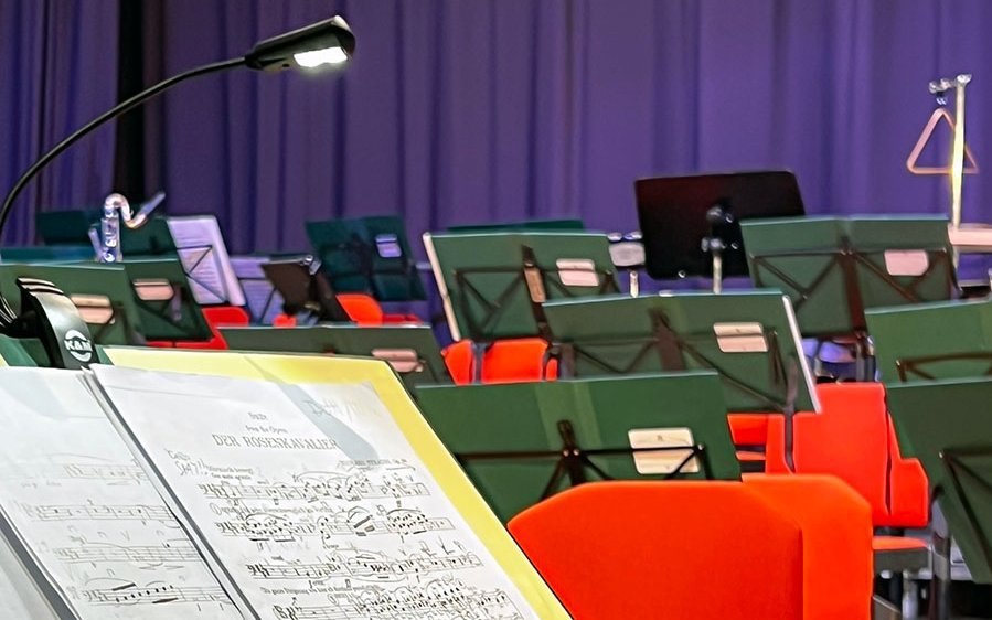 Notenblatt Rosenkavalier von Johann Strauss vor Konzertbeginn im Augustinum Dießen am Ammersee