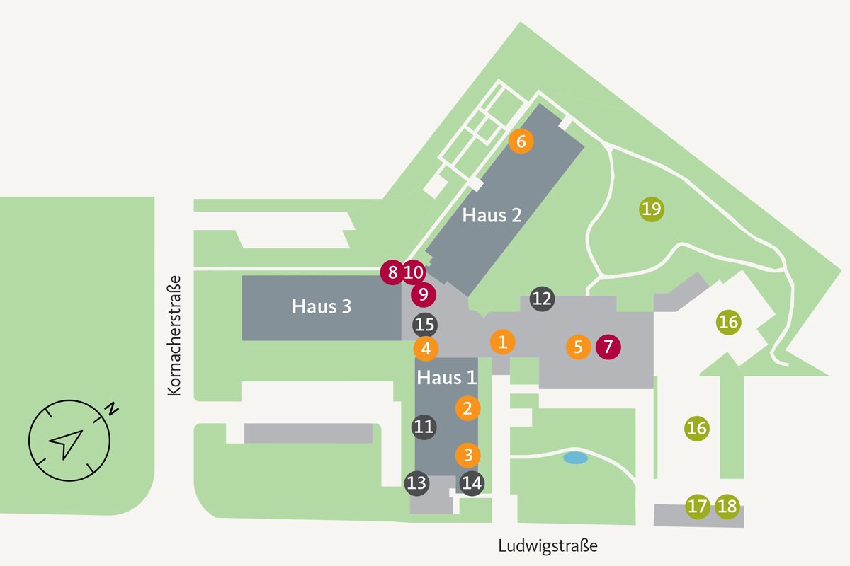 Der Lageplan des Augustinum Schweinfurt
