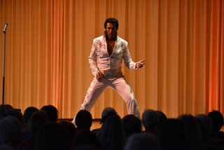 Elvis on stage