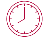 Arbeitszeit Piktogramm einer Uhr