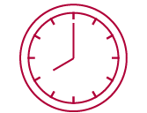 Arbeitszeit Piktogramm einer Uhr