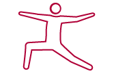 Sport Piktogramm einer Person, die Sport macht