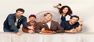 4 mittelalte Männer, eine Frau