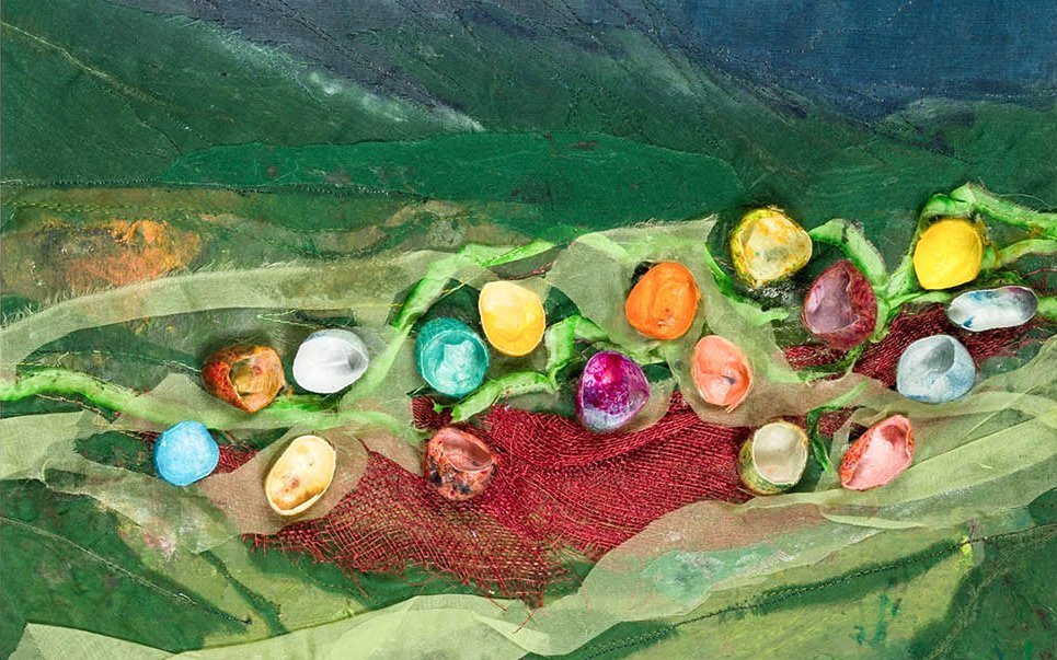 Textil-Kunstwerk von Ingrid Eckert