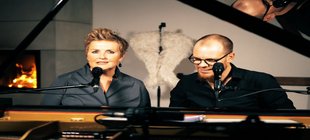 Erzählerin Christina Brudereck und Pianist Ben Seipel