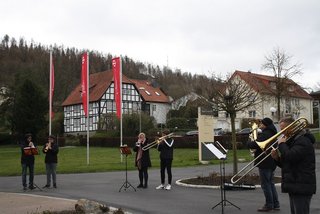 Musikalischer Gruß des Posaunenchors